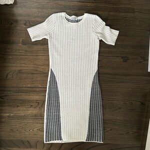 Opening Ceremony * black and white stretch body con mini dress * size small